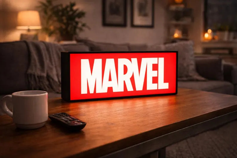 Marvel Logo Lightbox – Desk & Table Decor
