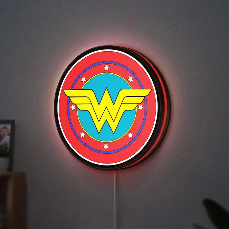 Wonder Woman Logo Wall Light